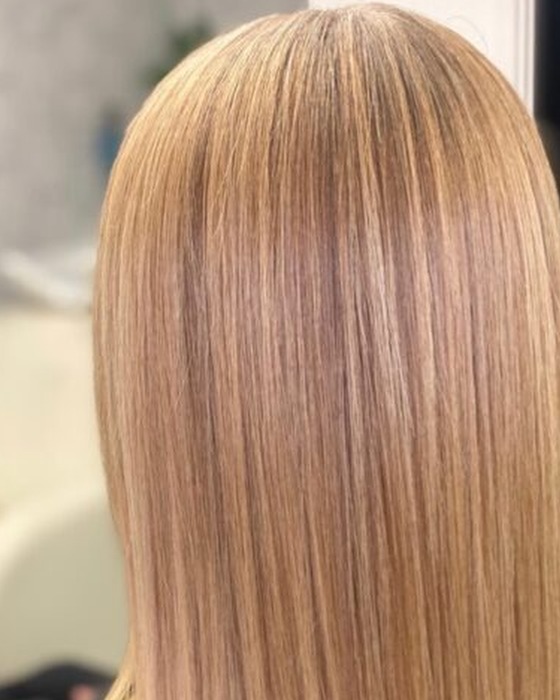 Hair after a keratin treatment at The Hair Fairy Essex